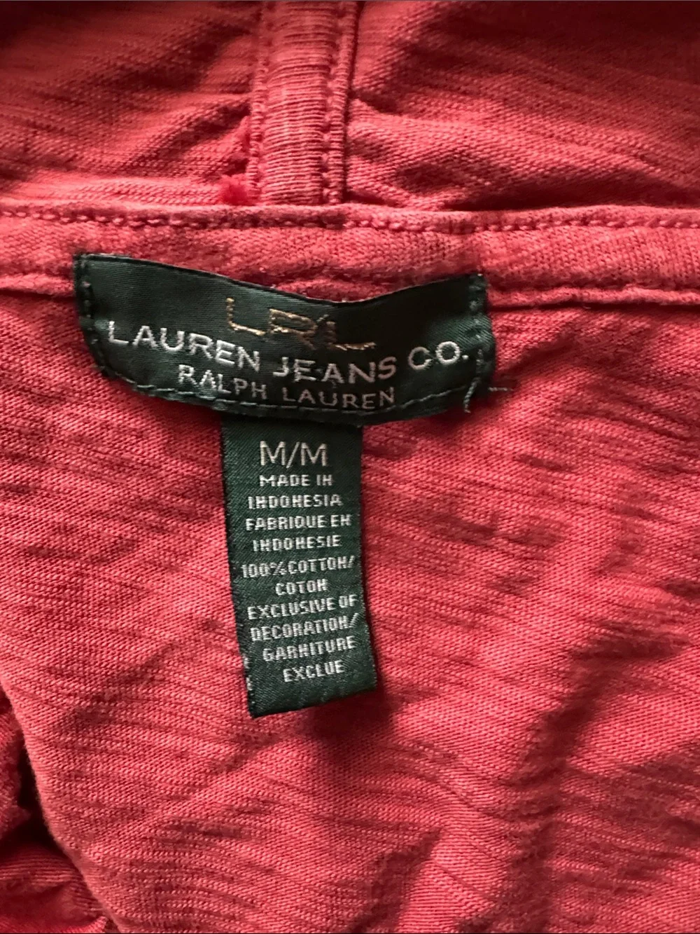 Ralph Lauren Red Hooded Long Sleeve Pullover